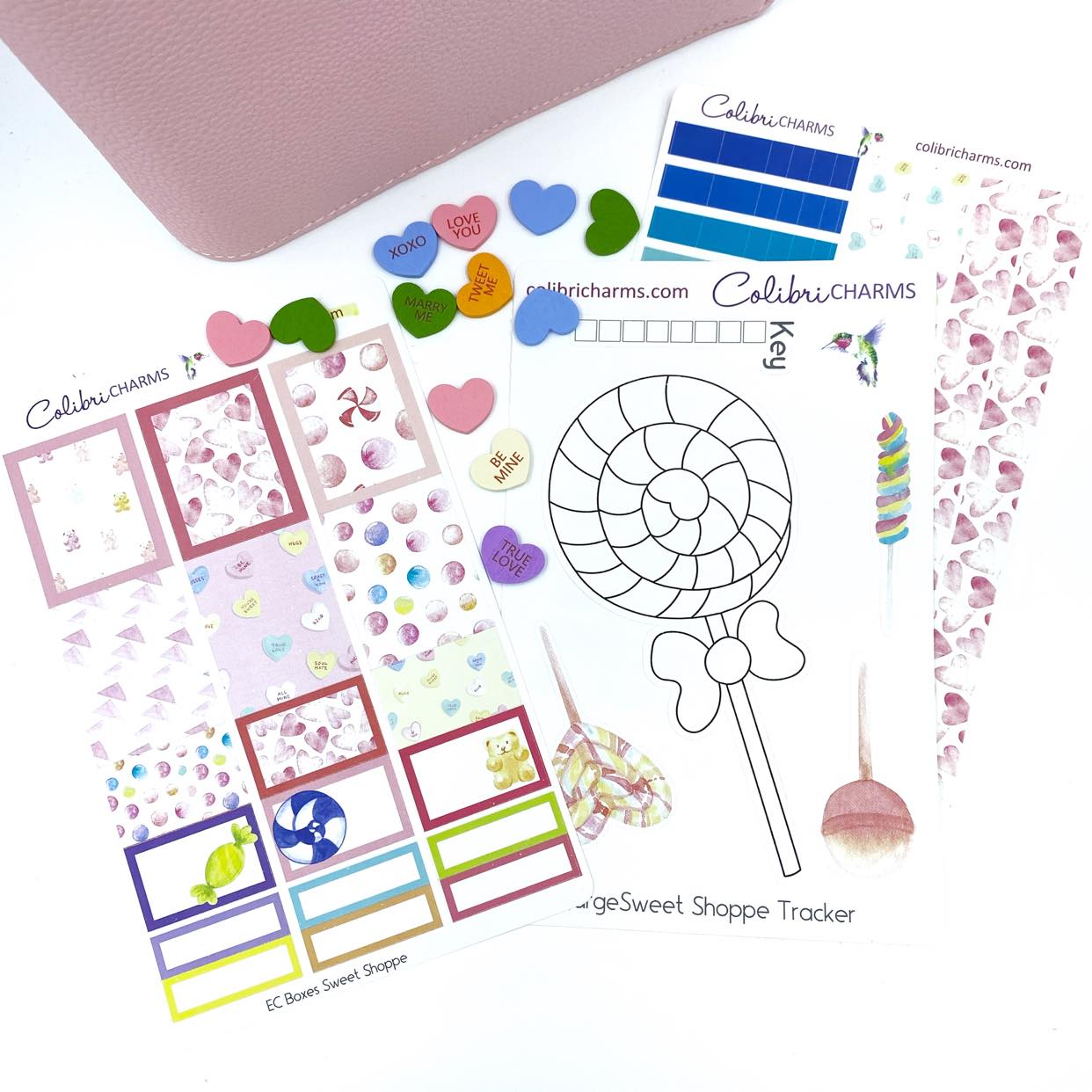 Sweet Shoppe Tracker Stickers | Bujo Tracker Stickers | Lollipop Stickers | Candy Tracker Sticker | Seasonal Planner Stickers
