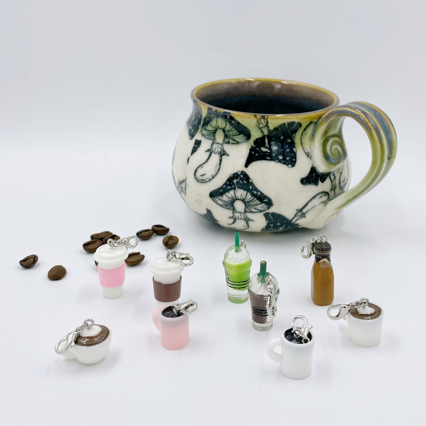 Resin Coffee Charms | Frappe Bookmark | Espresso Clip | Stitch Marker | Progress Keeper | Teacher Gift