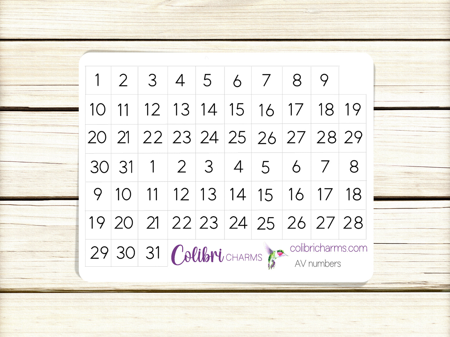 Numbers Stickers | Monthly Stickers | Date Covers | Day Stickers | Seasonal Planner Stickers