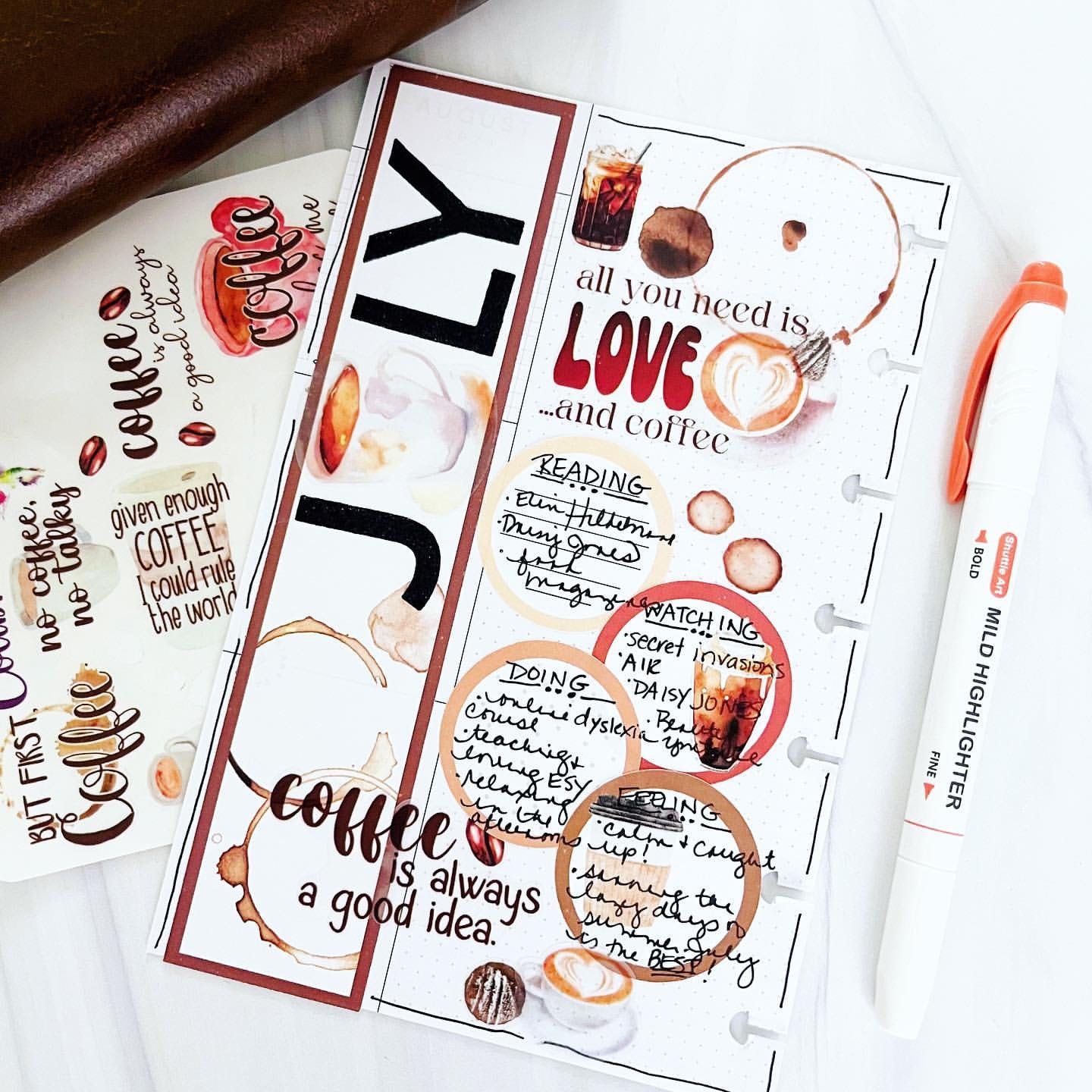 Coffee Lovers Planner Stickers | Coffee Shop Stickers | Cup of Joe Stickers | Coffee Drinker Stickers