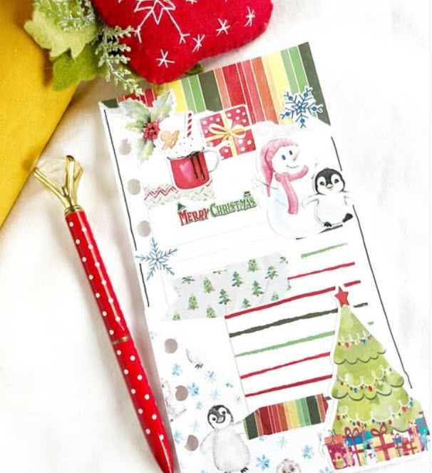 Long Winter's Nap Journal Kit | Christmas Planner Decor | Holiday Stickers | Xmas Planner Stickers | Bullet | Bujo