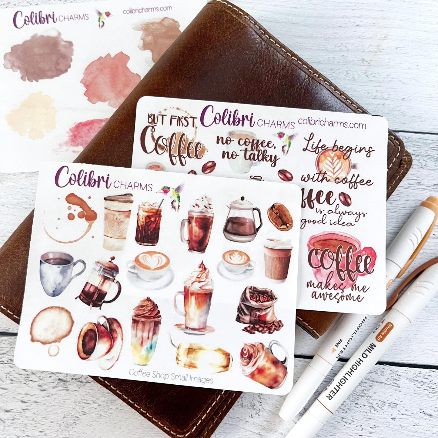 Coffee Lovers Planner Stickers | Coffee Shop Stickers | Cup of Joe Stickers | Coffee Drinker Stickers