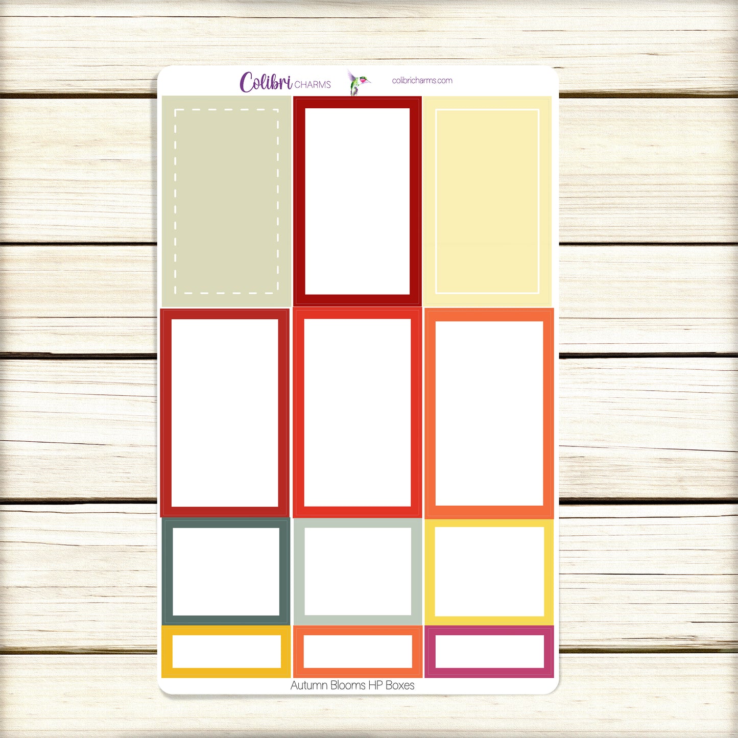 Autumn Blooms Box Planner Stickers | Floral Happy Planner Stickers | Seasonal Planner | Functional Planning