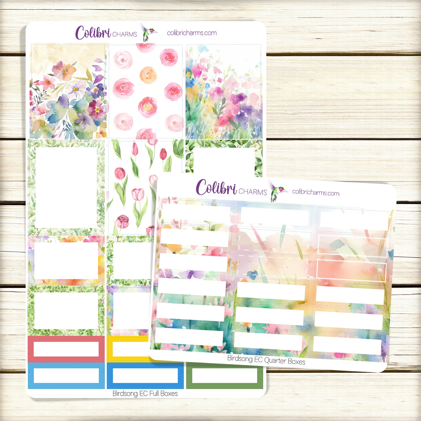 Birdsong Box Planner Stickers | Spring Happy Planner Stickers | Seasonal Planner | Functional Planning