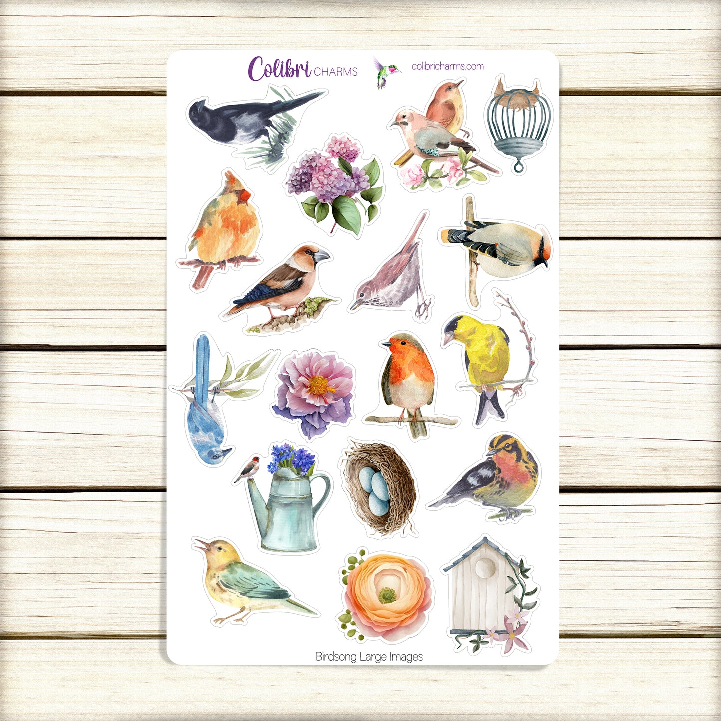 Birdsong Planner Stickers | Springtime Deco Stickers | Spring Deco | Floral Planner Sticker Kit | Seasonal Planner Stickers