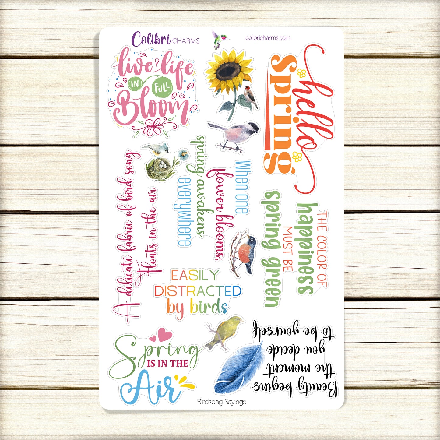 Birdsong Planner Stickers | Springtime Deco Stickers | Spring Deco | Floral Planner Sticker Kit | Seasonal Planner Stickers