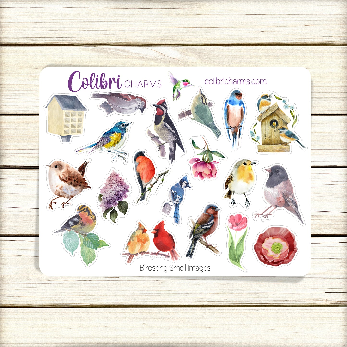 Birdsong Planner Stickers | Springtime Deco Stickers | Spring Deco | Floral Planner Sticker Kit | Seasonal Planner Stickers