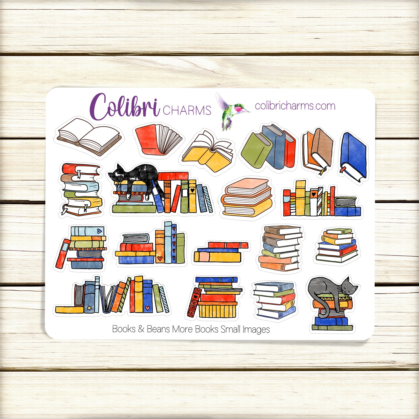Book Journal Stickers | Reading Log Stickers | Bibliophile Planner Sticker Kit | Books & Beans Deco Stickers | Reader Challenge | Book Tracker |