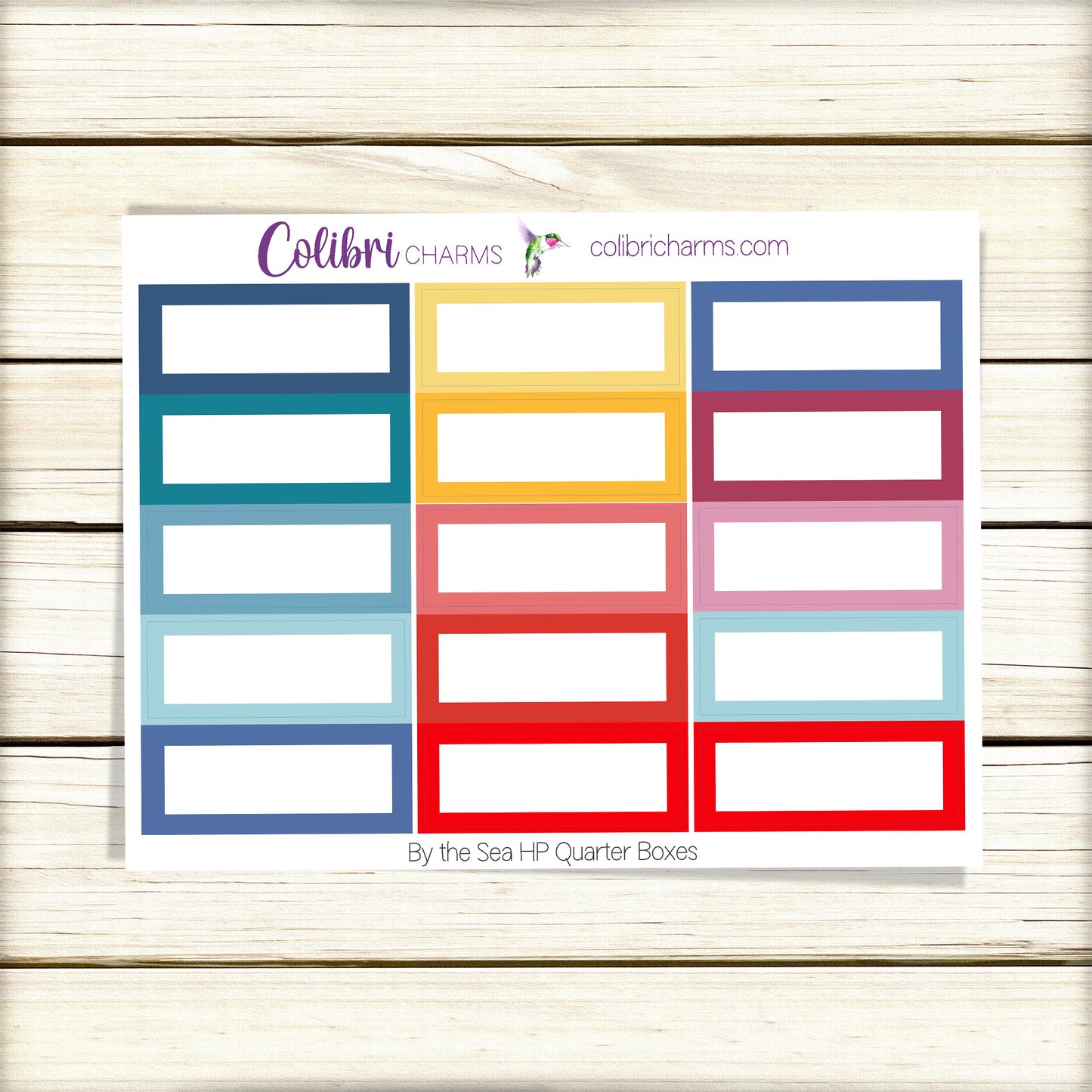 By the Sea Box Planner Stickers | Beach Vacation Happy Planner Stickers | Seasonal Planner |