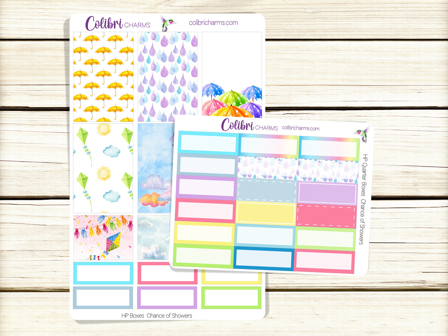 Chance of Showers Box Planner Stickers | Weather Stickers | Rainy Day Stickers | Happy Planner Stickers | Seasonal Planner Stickers