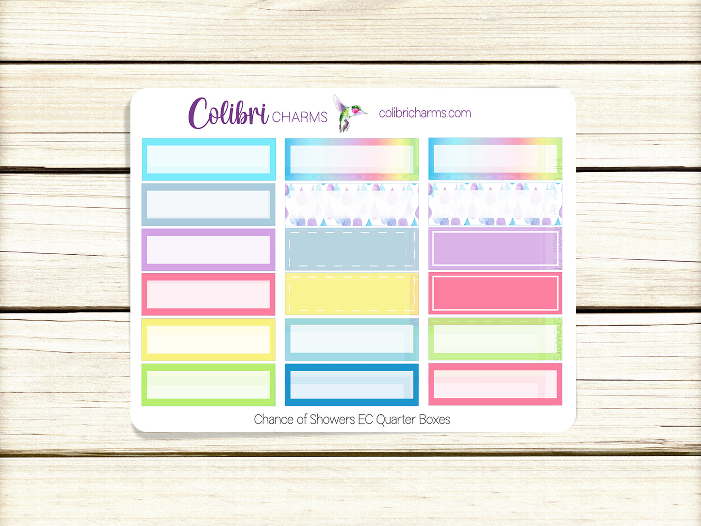 Chance of Showers Box Planner Stickers | Weather Stickers | Rainy Day Stickers | Happy Planner Stickers | Seasonal Planner Stickers