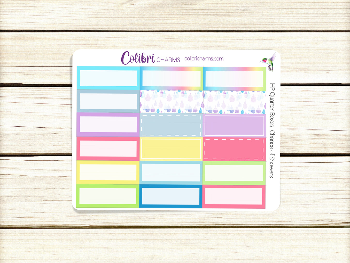 Chance of Showers Box Planner Stickers | Weather Stickers | Rainy Day Stickers | Happy Planner Stickers | Seasonal Planner Stickers