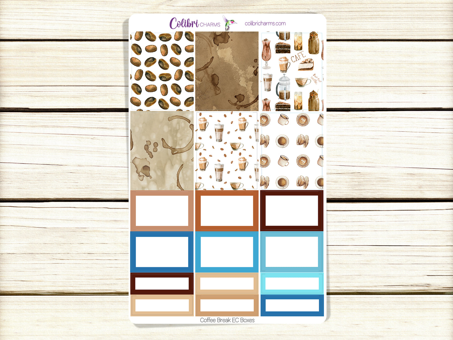 Coffee Break Box Planner Stickers, Happy Planner Stickers, Seasonal Planner, Functional Planning