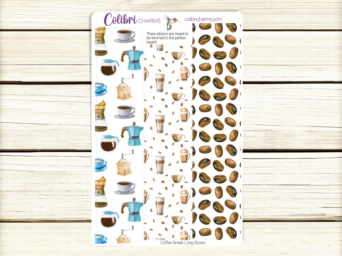 Coffee Break Box Planner Stickers, Happy Planner Stickers, Seasonal Planner, Functional Planning