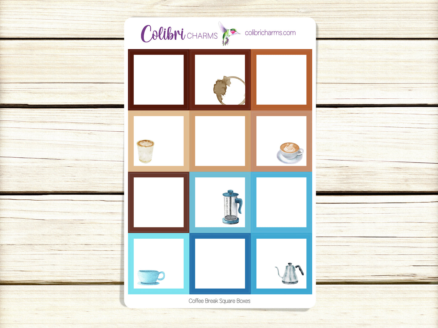 Coffee Break Box Planner Stickers, Happy Planner Stickers, Seasonal Planner, Functional Planning