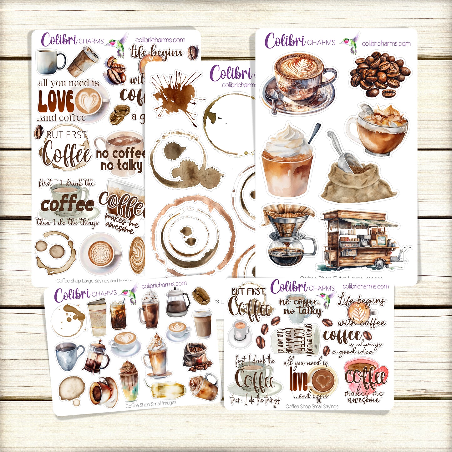 Coffee Lovers Planner Stickers | Coffee Shop Stickers | Cup of Joe Stickers | Coffee Drinker Stickers