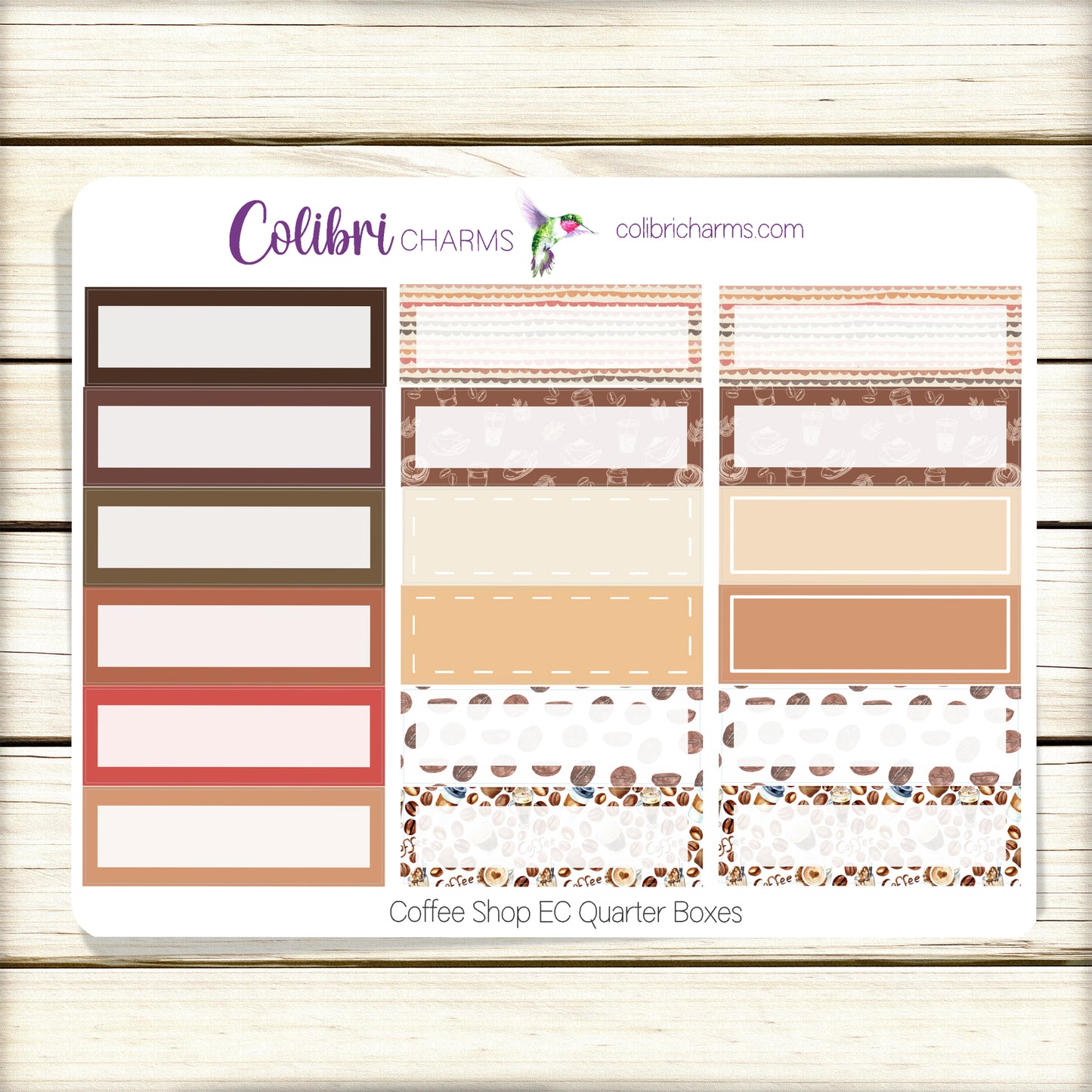 Coffee Shop Box Planner Stickers | Caffeine Lover Happy Planner Stickers | Seasonal Planner | Tea Drinker