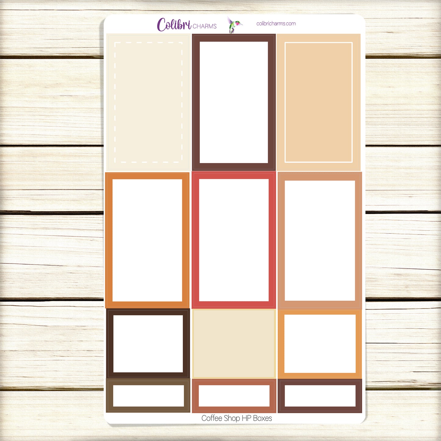 Coffee Shop Box Planner Stickers | Caffeine Lover Happy Planner Stickers | Seasonal Planner | Tea Drinker