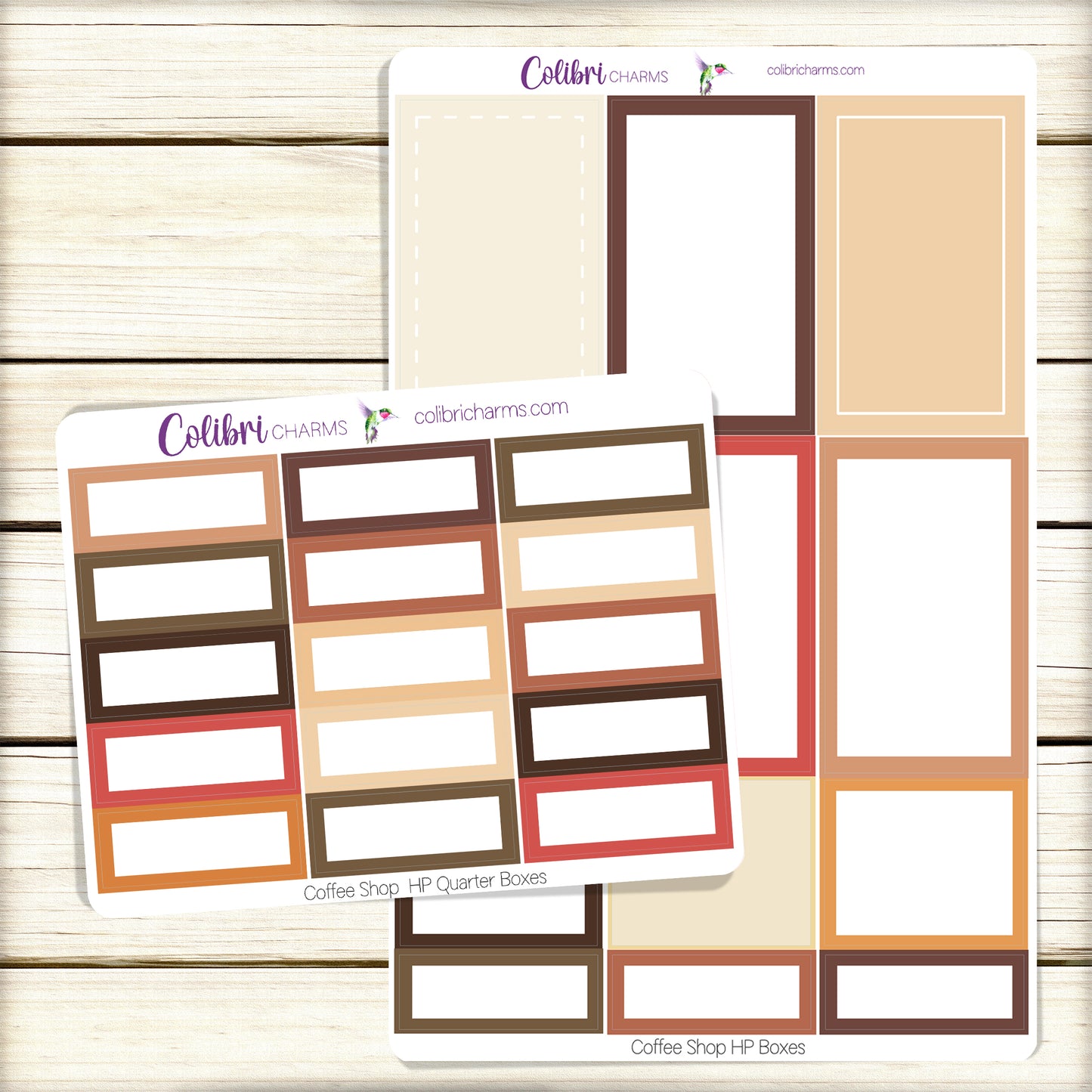 Coffee Shop Box Planner Stickers | Caffeine Lover Happy Planner Stickers | Seasonal Planner | Tea Drinker