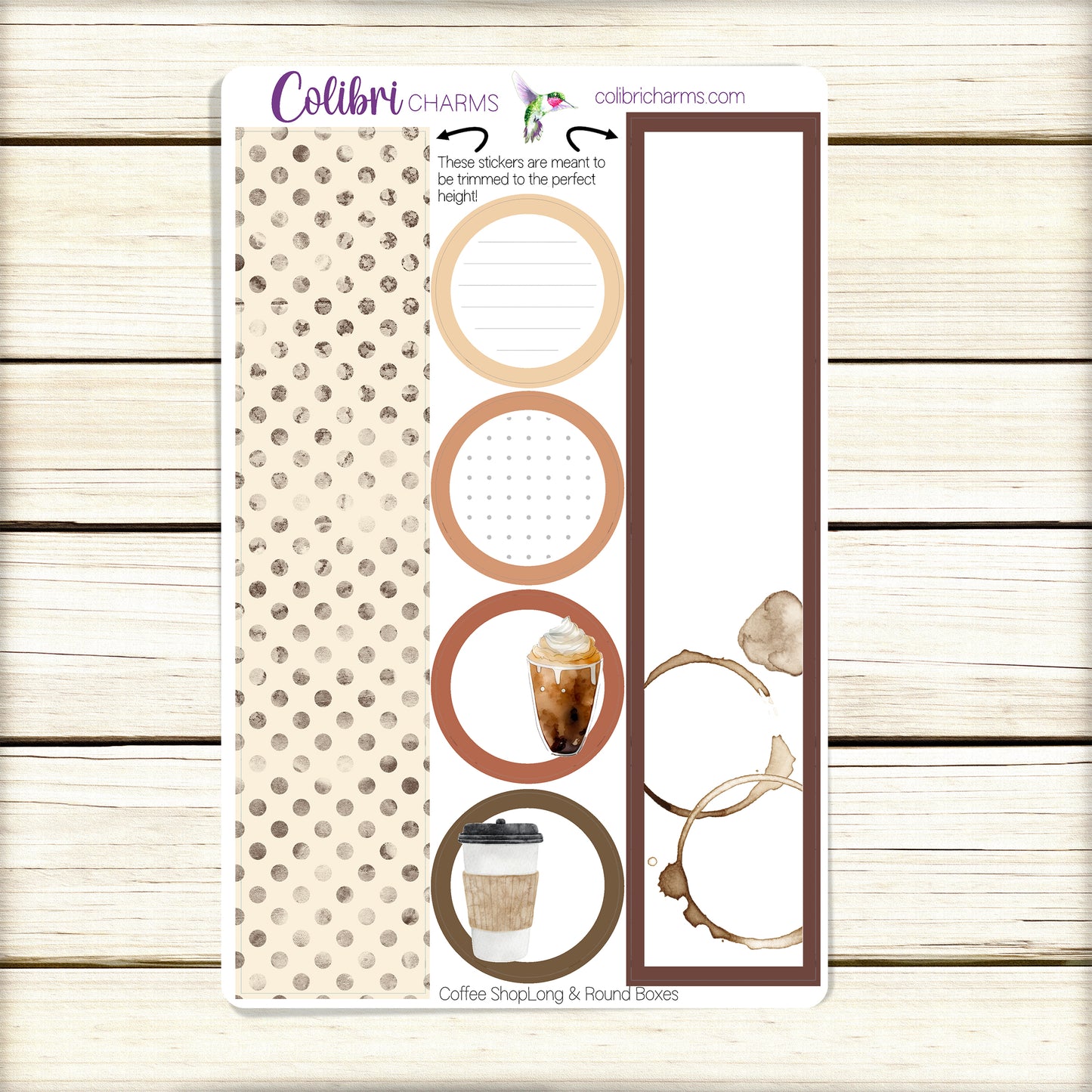 Coffee Shop Box Planner Stickers | Caffeine Lover Happy Planner Stickers | Seasonal Planner | Tea Drinker