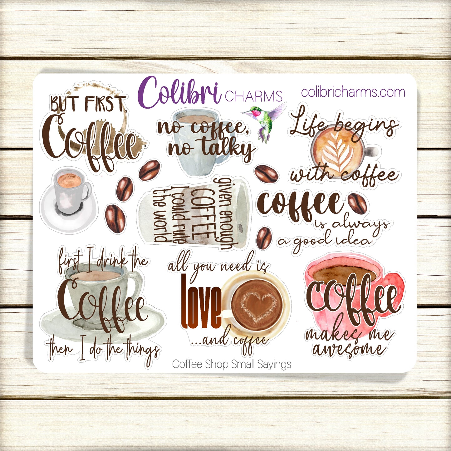 Coffee Lovers Planner Stickers | Coffee Shop Stickers | Cup of Joe Stickers | Coffee Drinker Stickers