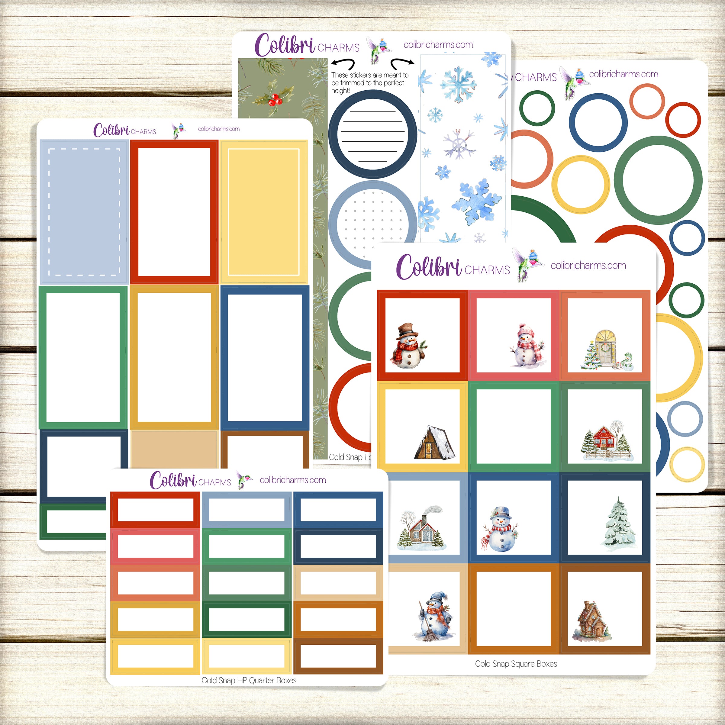 Christmas Planner Stickers, Cold Snap