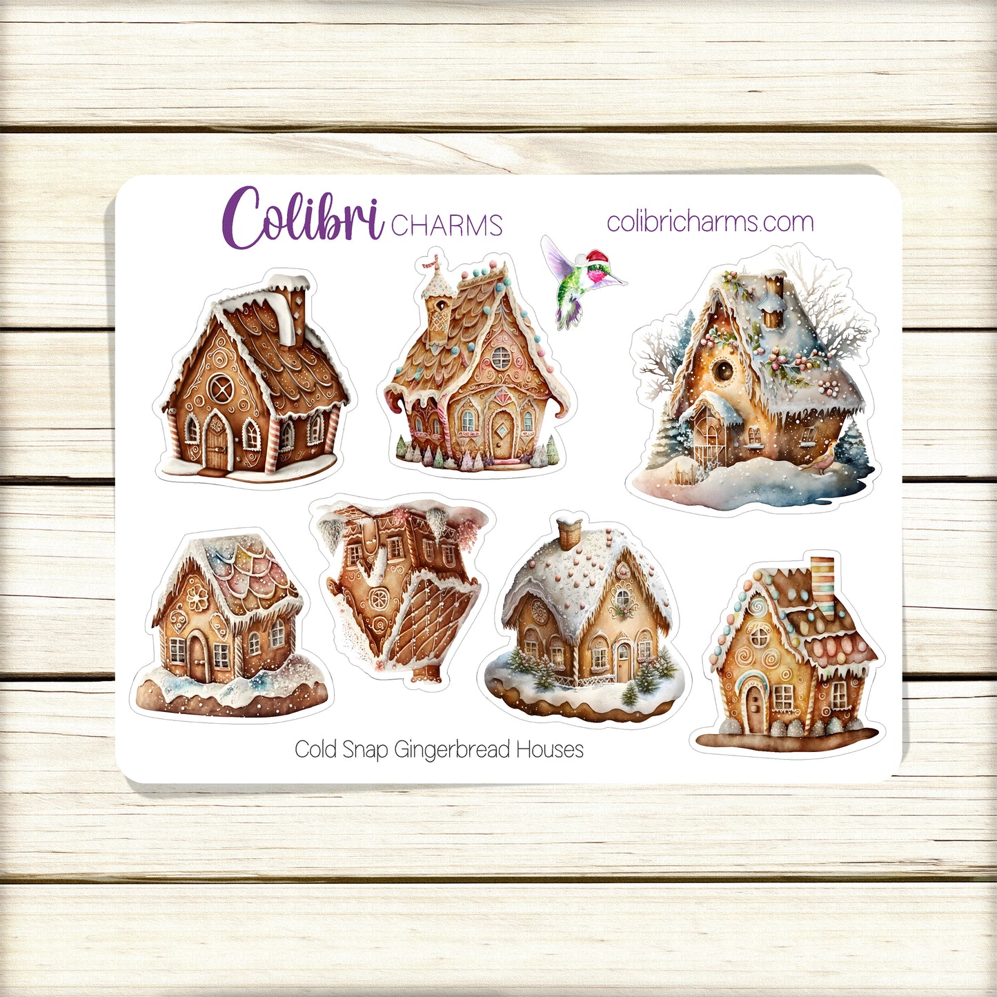 Christmas Planner Stickers | Cold Snap | Holiday Deco Stickers | Gingerbread House Deco | Snow Globe Planner Sticker Kit | Seasonal Planner Stickers