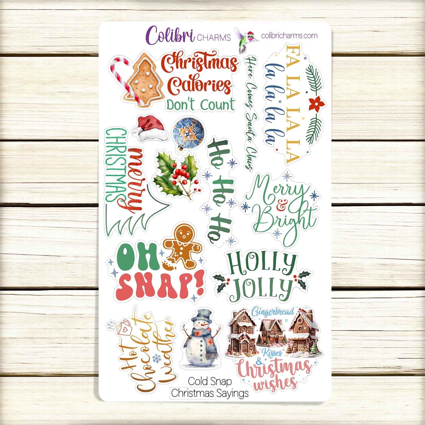 Christmas Planner Stickers | Cold Snap | Holiday Deco Stickers | Gingerbread House Deco | Snow Globe Planner Sticker Kit | Seasonal Planner Stickers