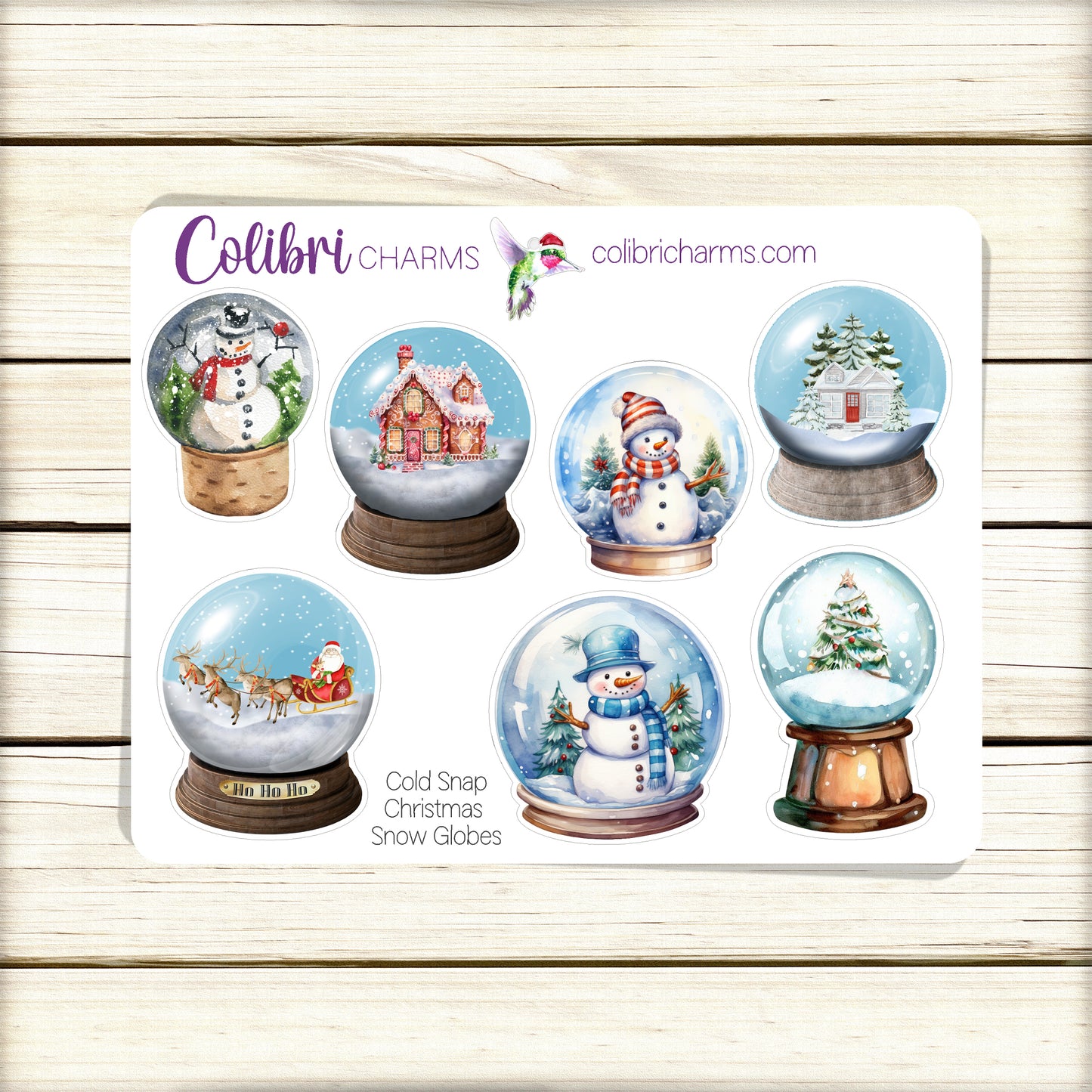 Christmas Planner Stickers | Cold Snap | Holiday Deco Stickers | Gingerbread House Deco | Snow Globe Planner Sticker Kit | Seasonal Planner Stickers