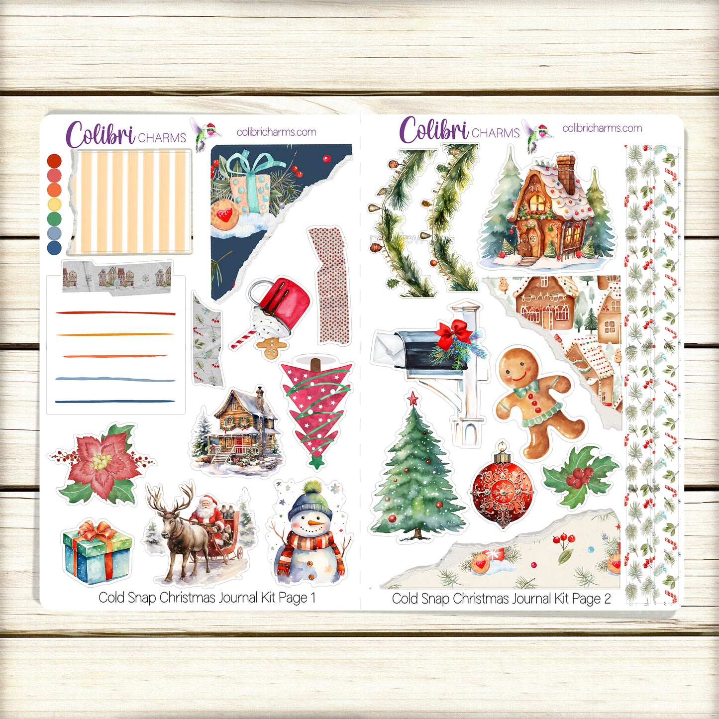 Christmas Journal Kit | Planner Stickers | Cold Snap Journaling | Winter Bujo Kit | Seasonal Planner Stickers