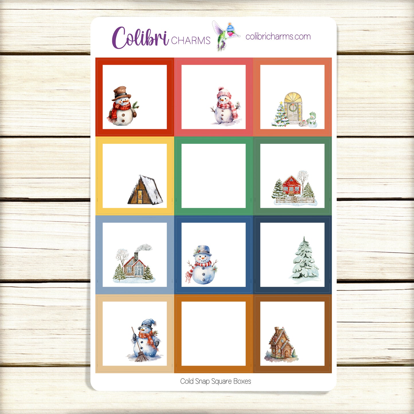 Cold Snap Planner Boxes | Winter Happy Planner Stickers | Seasonal Planner | Functional Planning