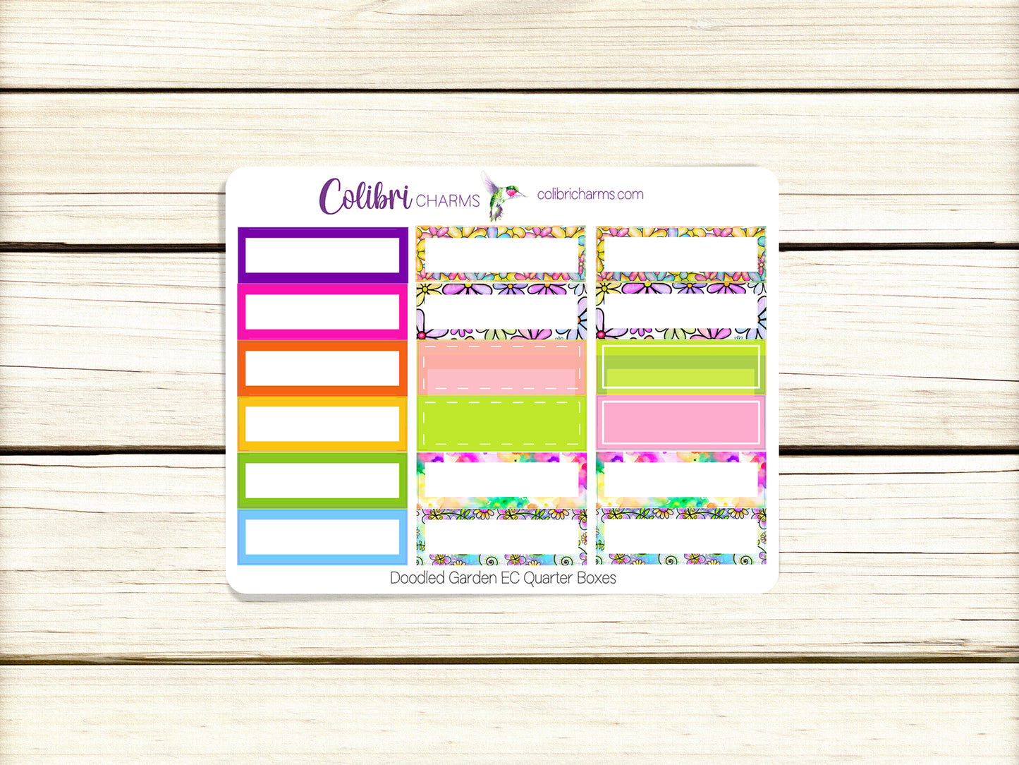 Doodled Garden Box Planner Stickers | Whimsical Flower Happy Planner Stickers | Hand Drawn Seasonal Planner | Functional Planning