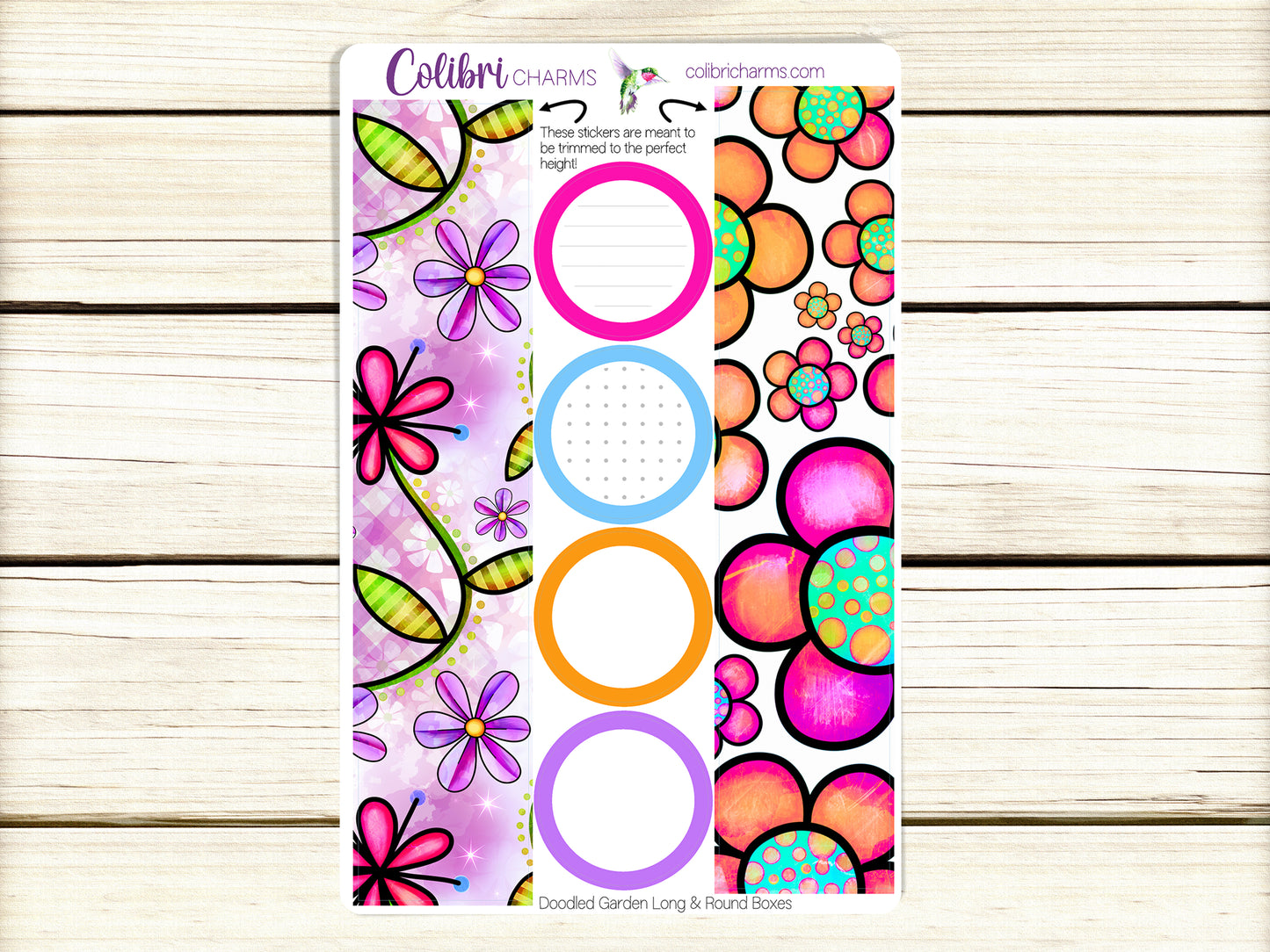 Doodled Garden Box Planner Stickers | Whimsical Flower Happy Planner Stickers | Hand Drawn Seasonal Planner | Functional Planning