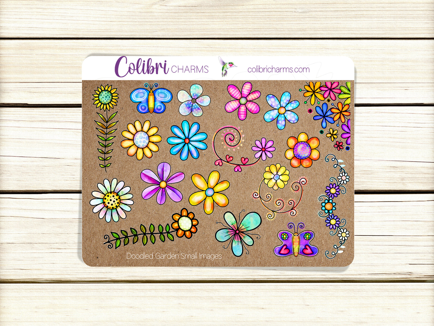 Doodled Garden Planner Stickers | Summer Deco Stickers | Colorful Deco | Whimsical Planner Sticker Kit | Seasonal Planner Stickers