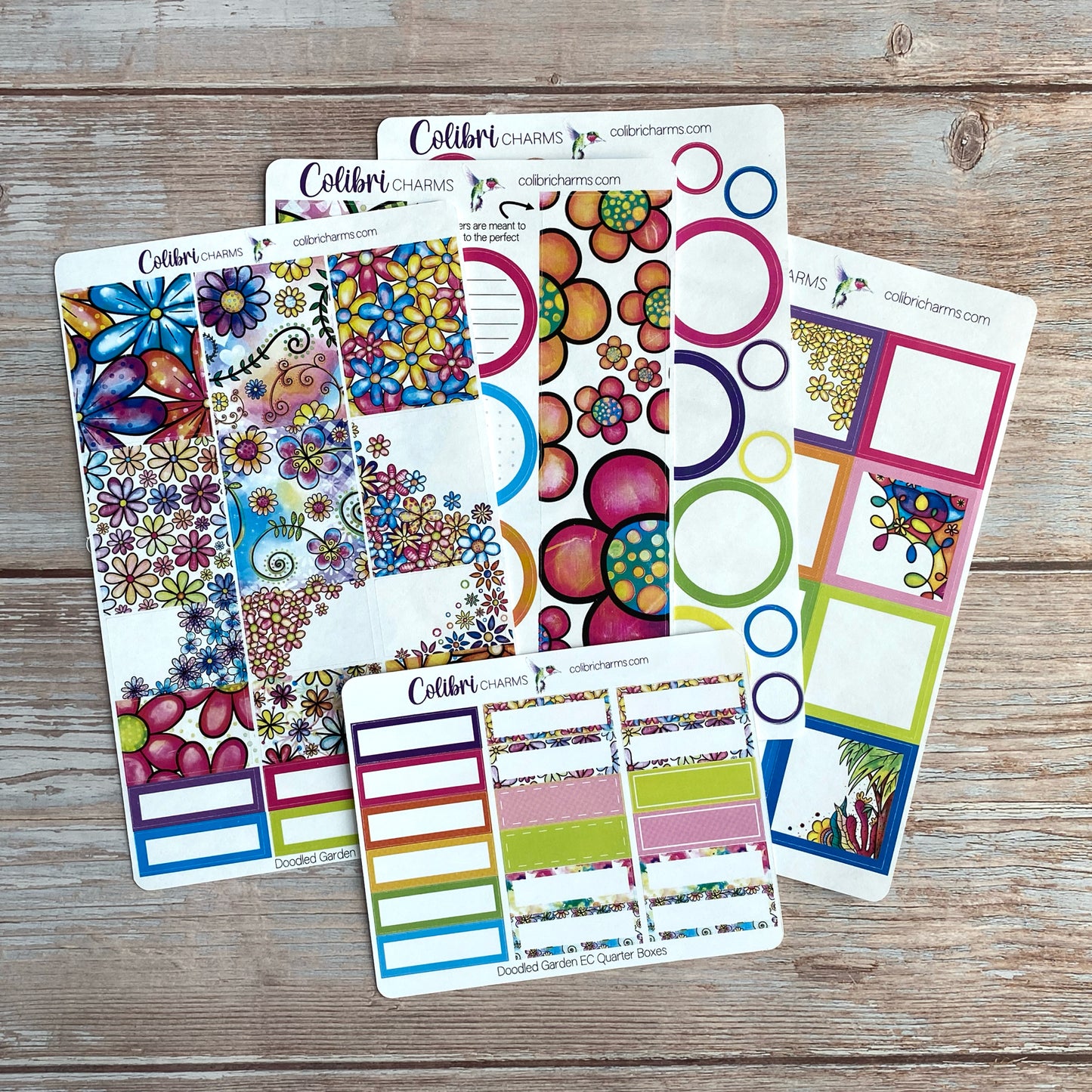 Doodled Garden Box Planner Stickers | Whimsical Flower Happy Planner Stickers | Hand Drawn Seasonal Planner | Functional Planning