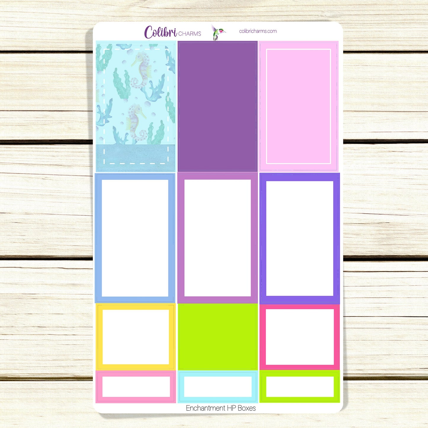 Enchantment Under the Sea Box Planner Stickers | Sea Life Happy Planner Stickers | Seaside | Summer Seasonal Planner |