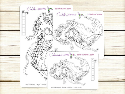 Mermaid Tracker Stickers | Sea Life Bujo Tracker Stickers | Seaside Mood Tracker Stickers | Seasonal Planner Stickersr