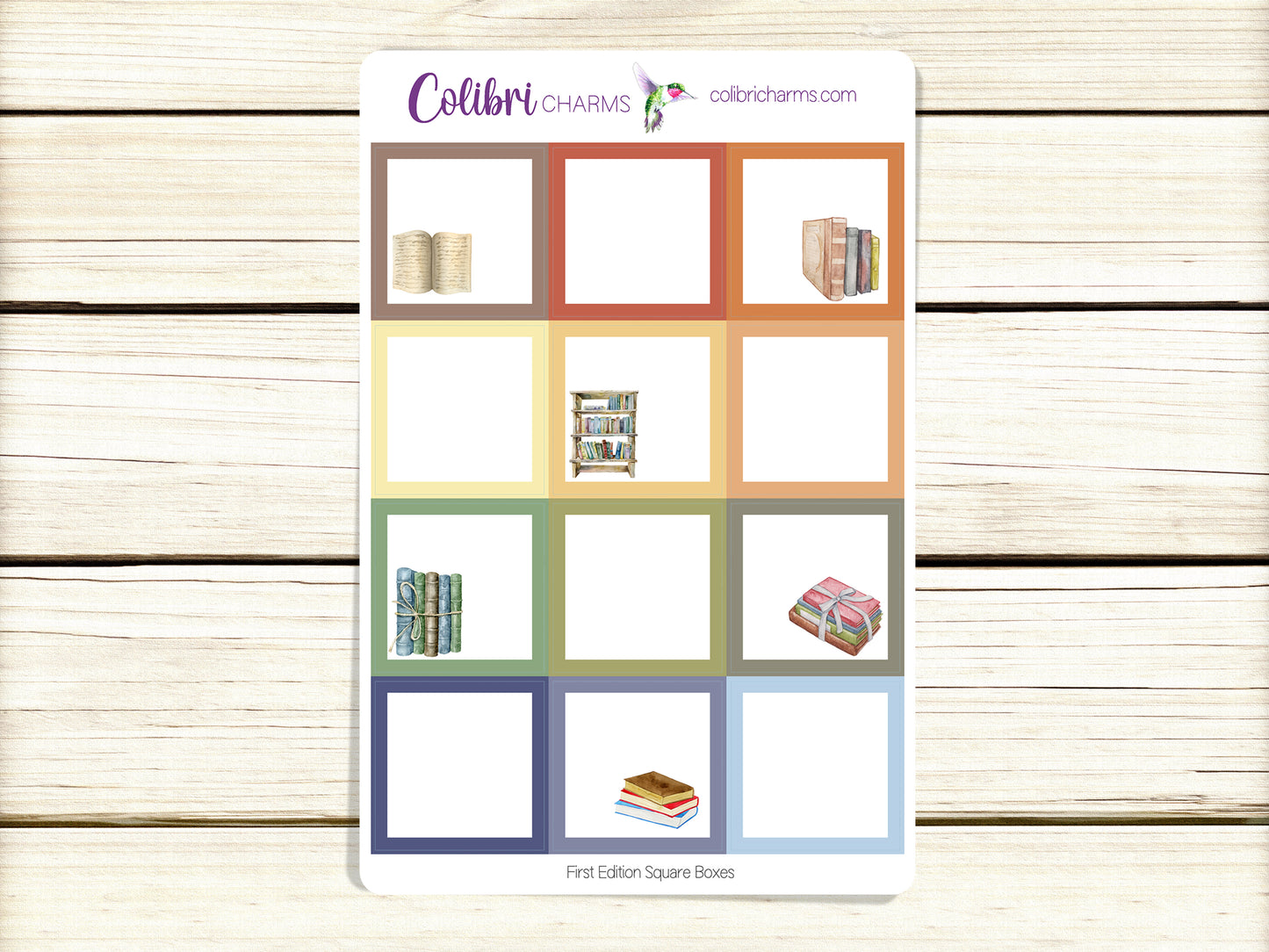 First Edition Box Planner Stickers, Book Journal Happy Planner Stickers, Reading Seasonal Planner, Functional Planning