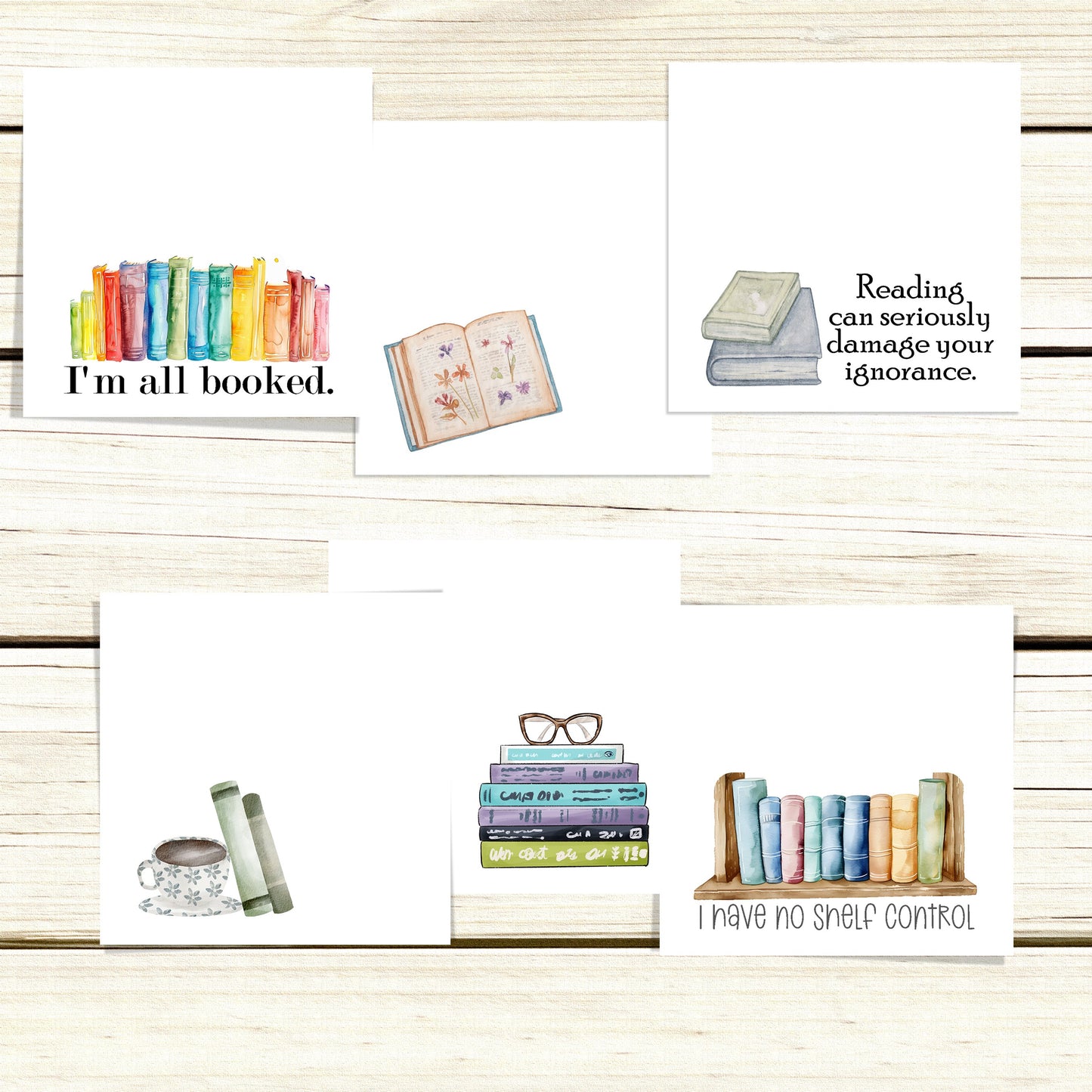 Avid Readers' Post Its,  Pad of 25 or 50 Book Lover's Sticky Notes, Readers Stickies, Gift for Teacher, Librarian, Book Club