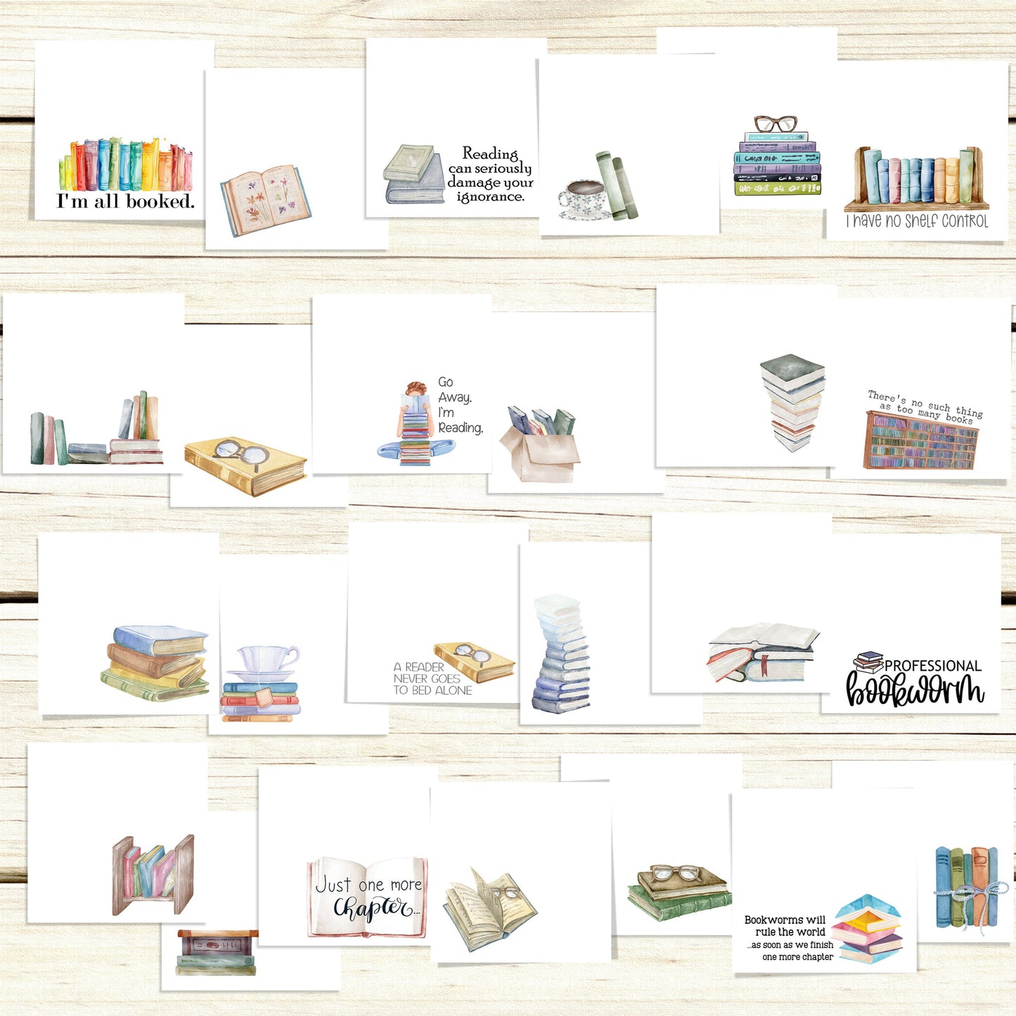 Avid Readers' Post Its,  Pad of 25 or 50 Book Lover's Sticky Notes, Readers Stickies, Gift for Teacher, Librarian, Book Club