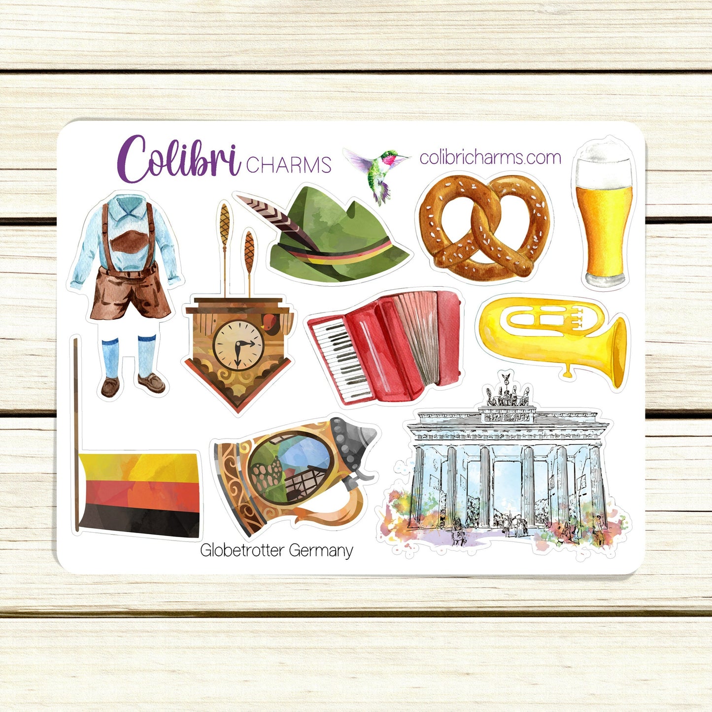 Germany | Travel Journal Stickers | Globetrotter Destination Planner Stickers | Europe Stickers | Seasonal Planner Stickers