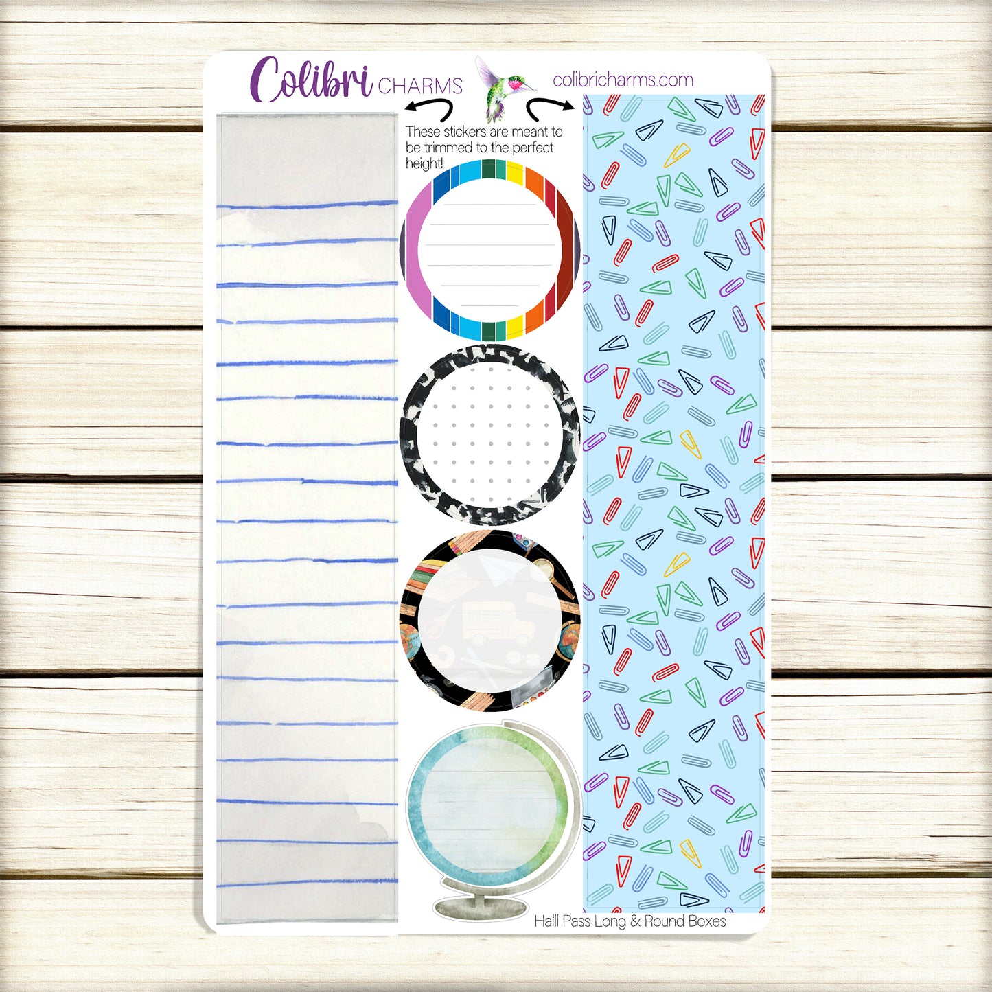 Hall Pass Box Planner Stickers | School-Themed Happy Planner Stickers | Seasonal Planner |