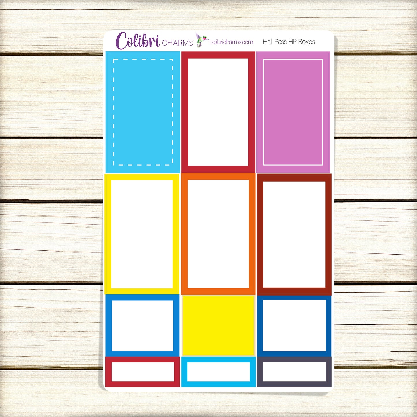 Hall Pass Box Planner Stickers | School-Themed Happy Planner Stickers | Seasonal Planner |