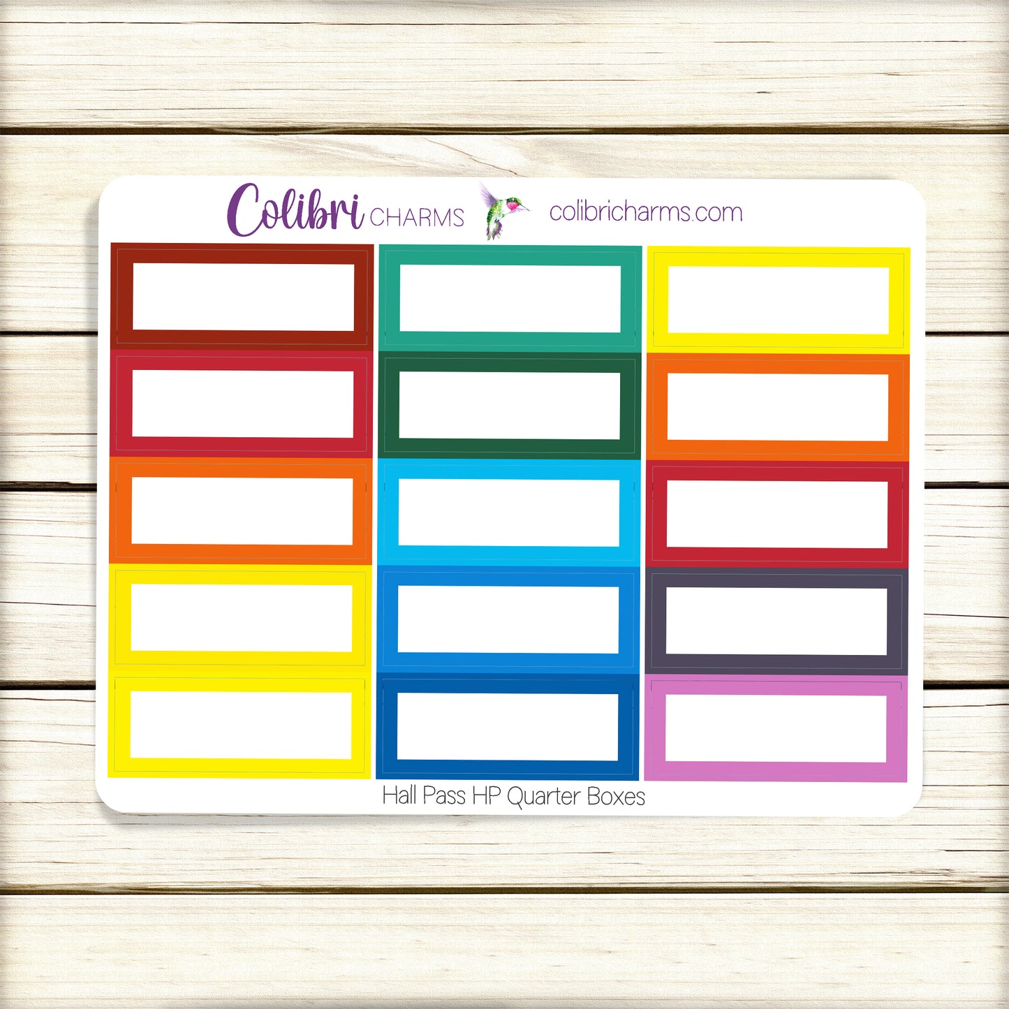 Hall Pass Box Planner Stickers | School-Themed Happy Planner Stickers | Seasonal Planner |