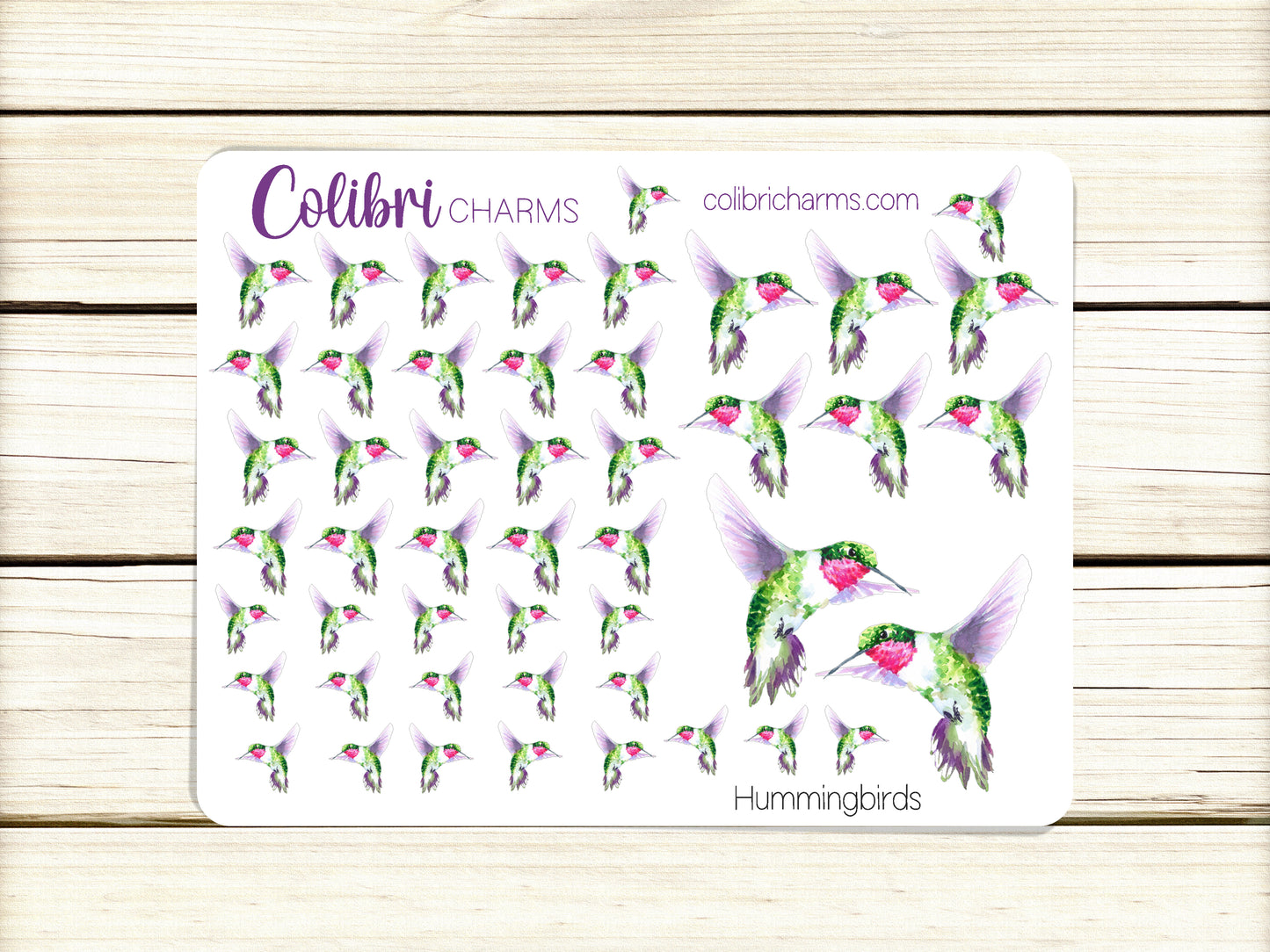 Tiny Hummingbird Stickers | Hermione Logo Stickers | Planner Stickers