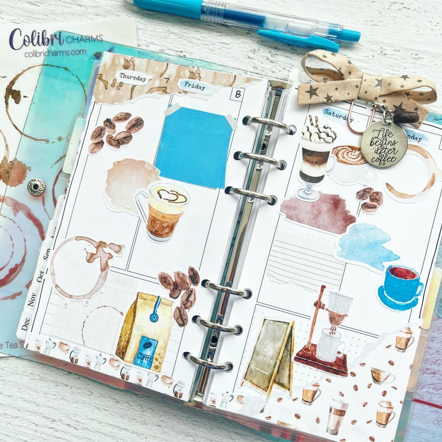 Coffee Break Journal Kit, Planner Stickers, Caffeine Lover Journaling, Coffee Bujo Kit, Seasonal Planner Stickers
