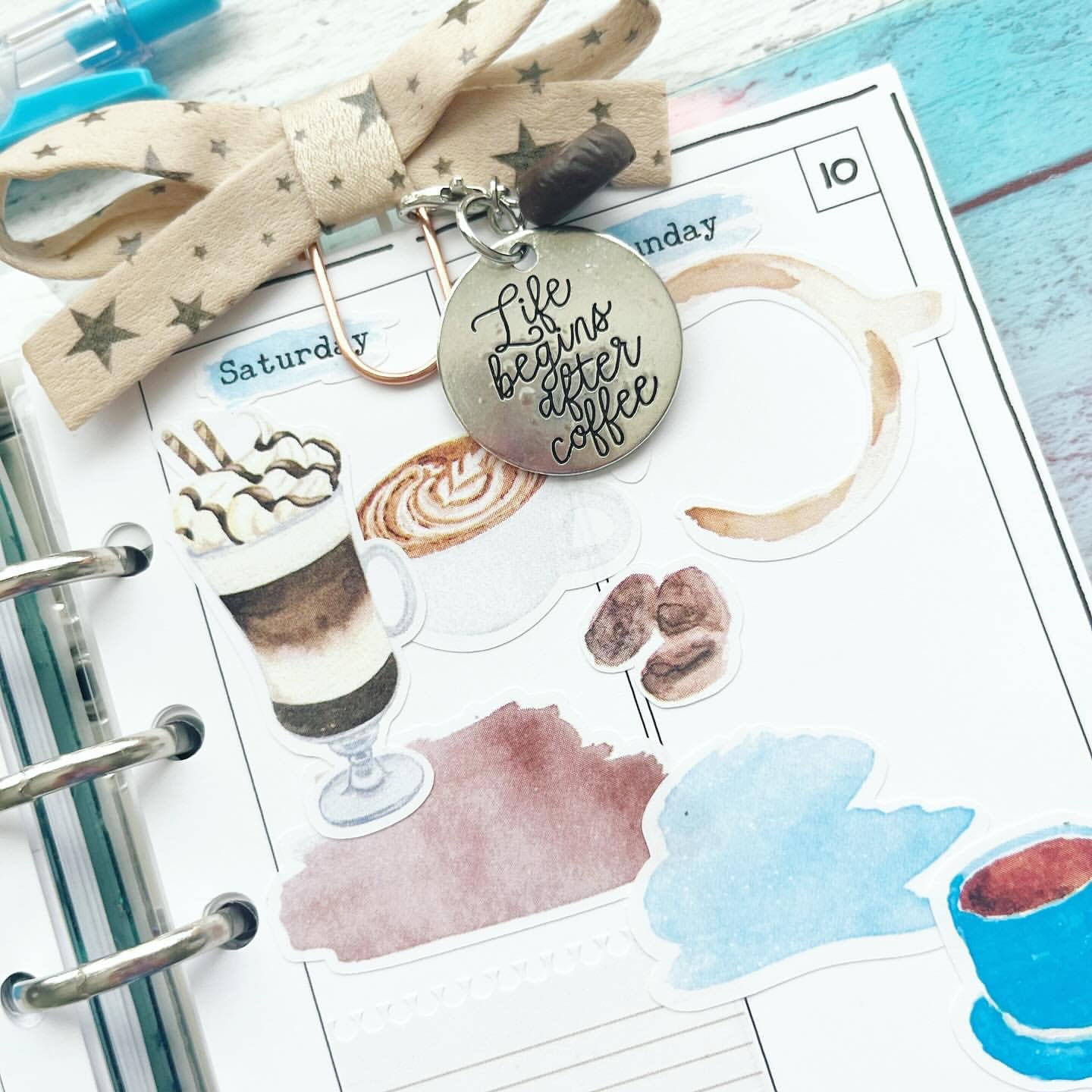 Coffee Break Journal Kit, Planner Stickers, Caffeine Lover Journaling, Coffee Bujo Kit, Seasonal Planner Stickers