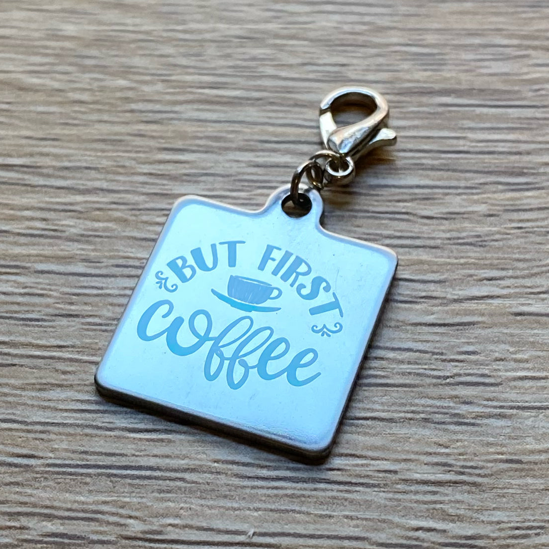 But First, Coffee charm (with or without coffee bean) | Coffee Bean Planner Clip | Caffeine Bookmark