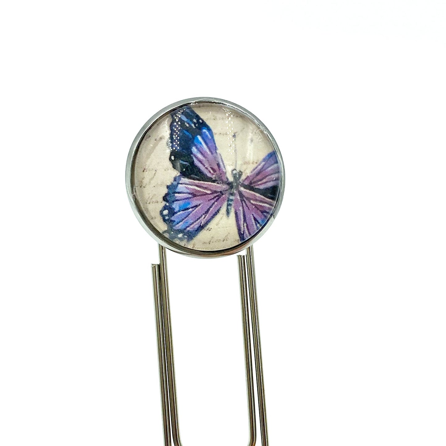 Butterfly Cabochon Charms, Artsy Butterflies Clips, Butterfly Bookmarks, 1 inch, 25mm