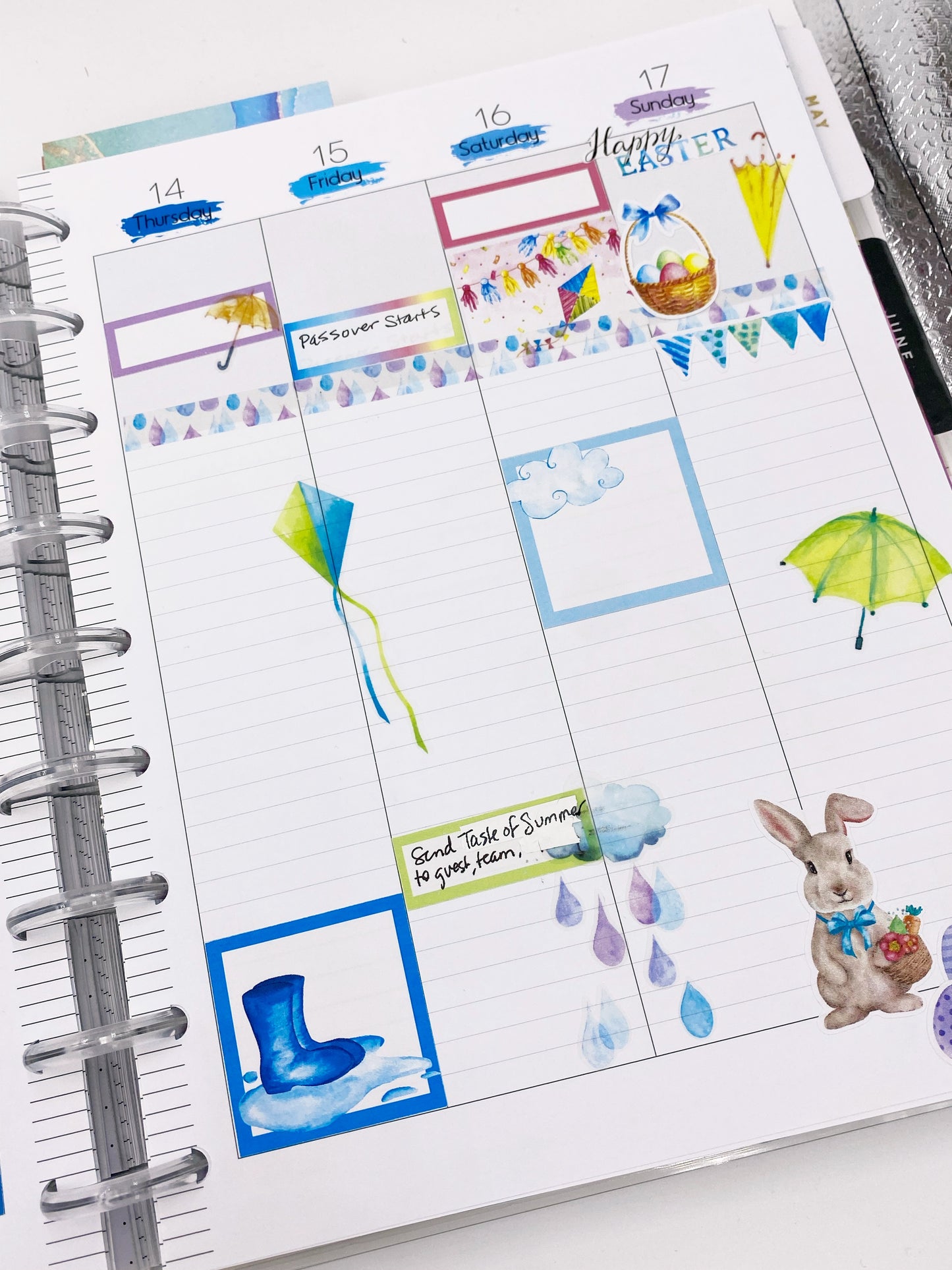Chance of Showers Planner Stickers | Weather Stickers | Clouds Stickers | Rainbow Stickers | Seasonal Planner Stickers